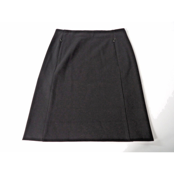 Diane Von Furstenburg Koto Pencil Skirt Sz 8 Black Zip Close Pockets Ponte Knit - Picture 2 of 15